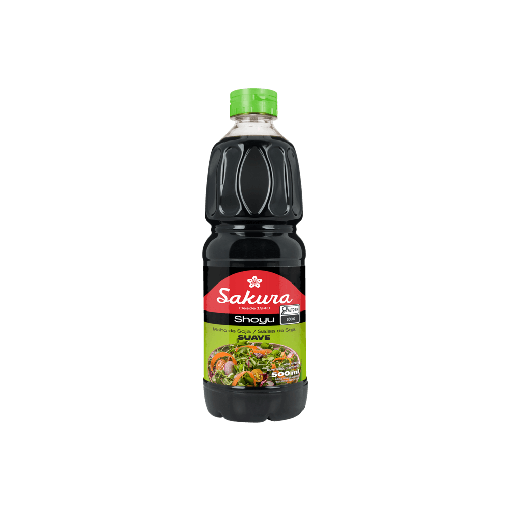 Molho de Soja Shoyu Light Sakura Garrafa 500ml