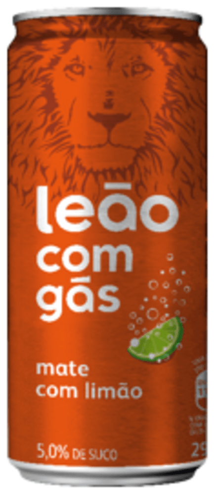 Chá Mate com Gás Limão Leão Lata 290ml