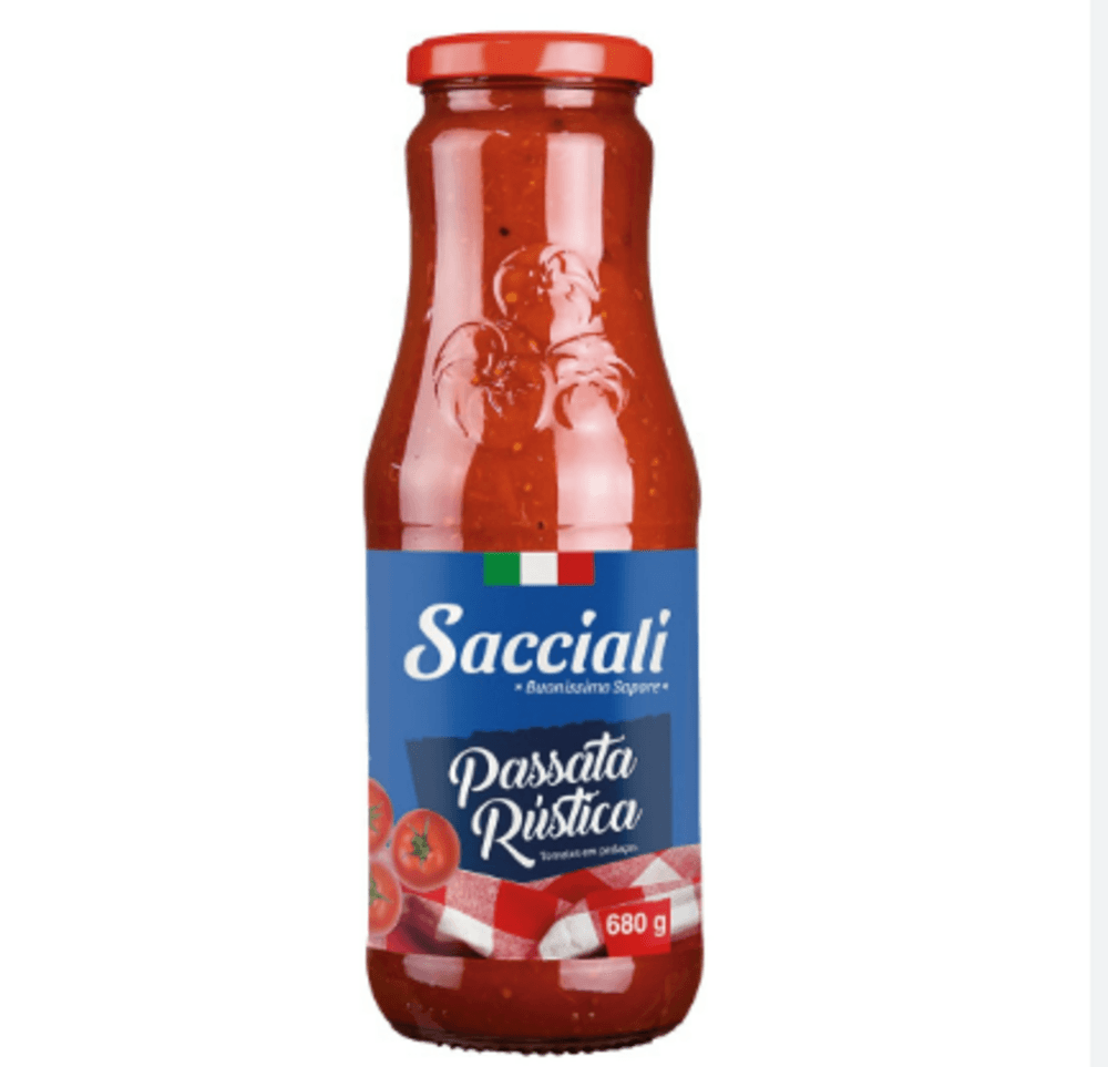 Passata de Tomate Sacciali Rústica Vidro 680g