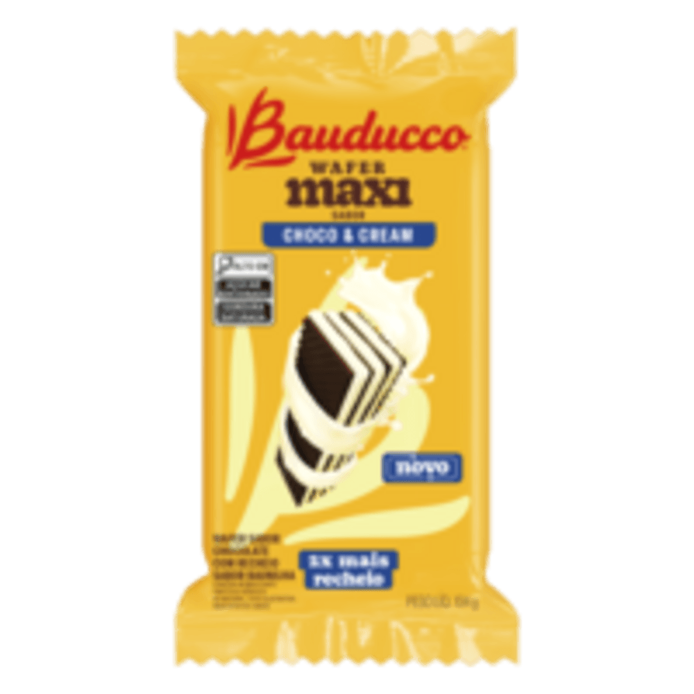 Biscoito Wafer Recheio Choco & Cream Chocolate com Baunilha Bauducco Maxi Pacote 104g
