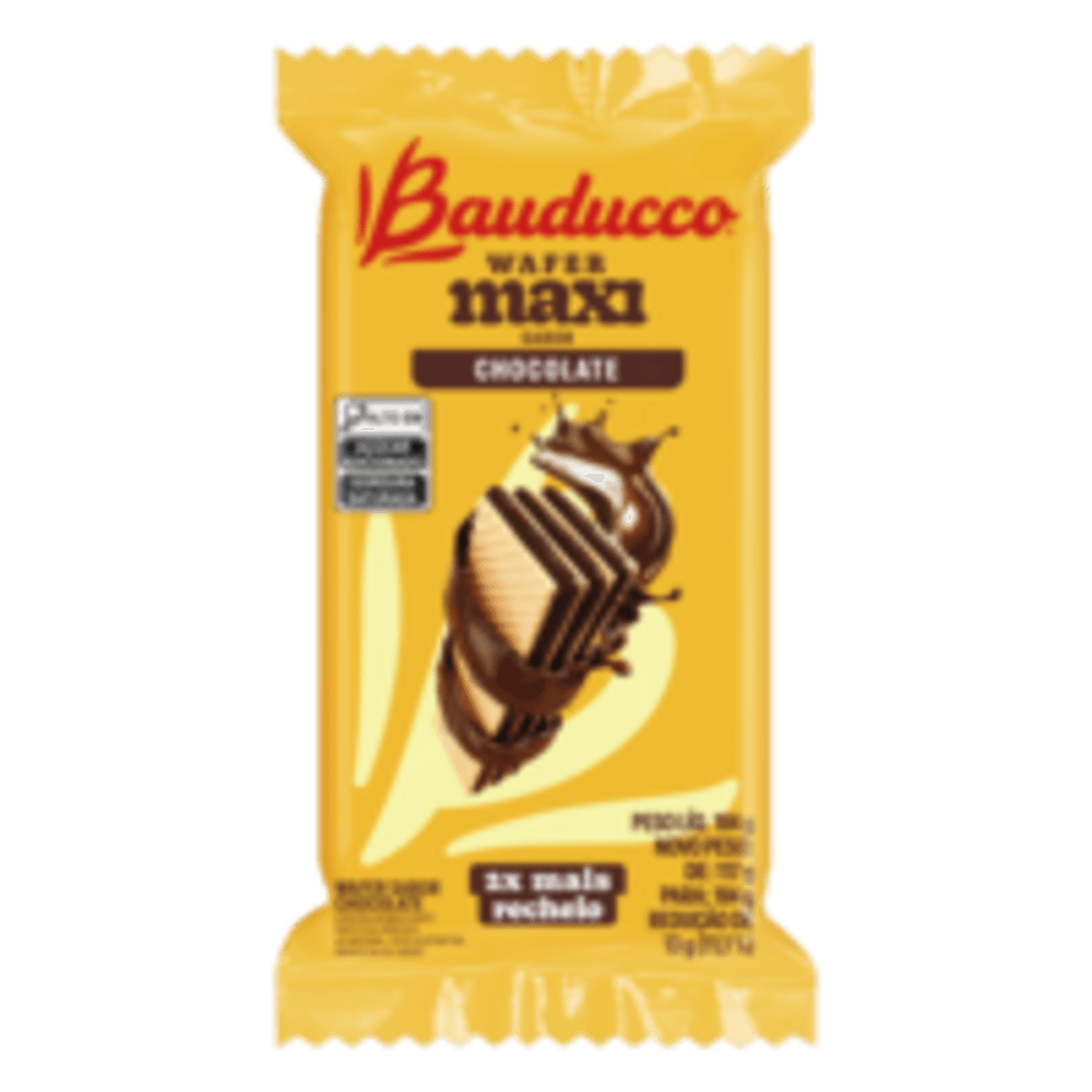 Biscoito Wafer Recheio Chocolate Bauducco Maxi Pacote 104g