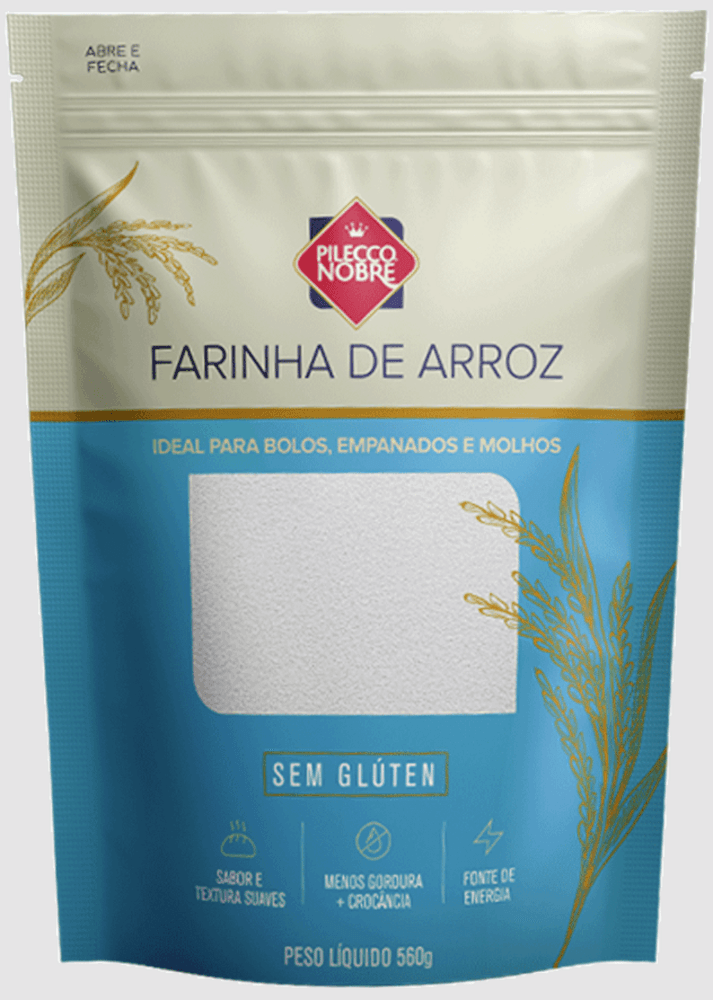 FARINHA ARROZ PILECO NOBRE 560G SEM GLUTEN