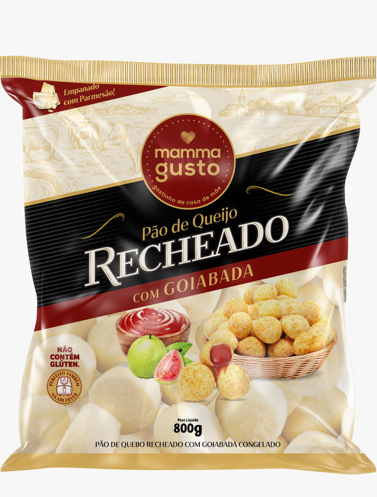 PAO QUEIJO MAMMA GUSTO 800G-RECH GOIABADA