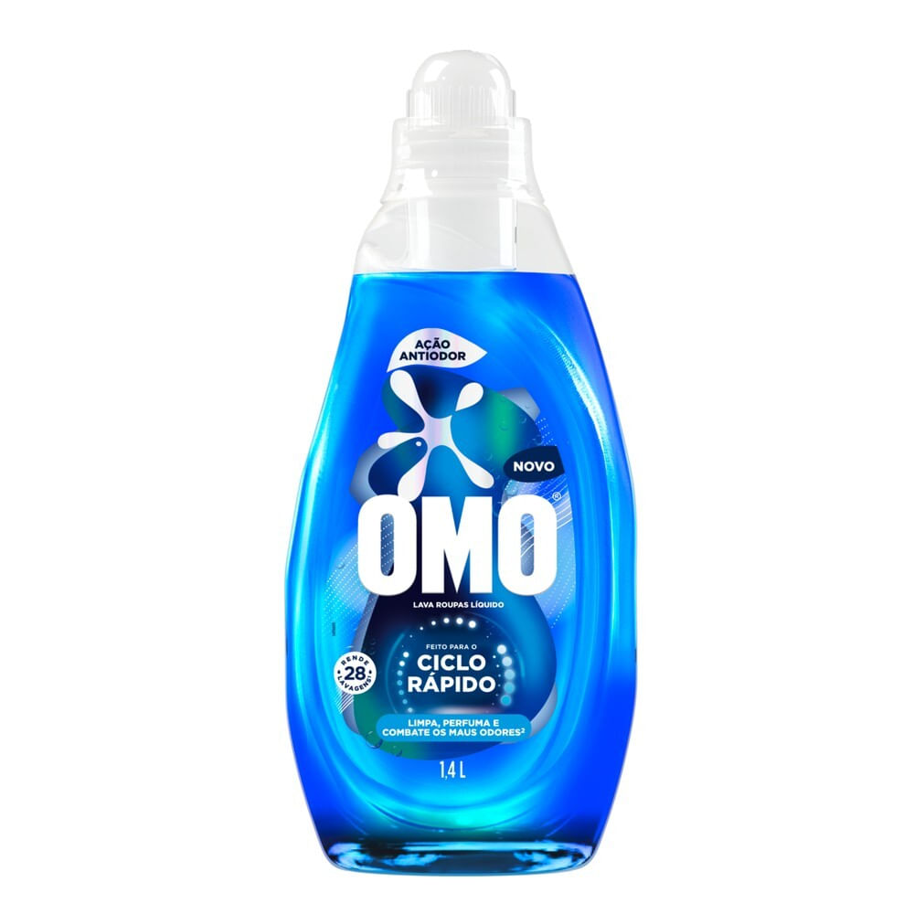 LAVA ROUPA OMO CICLORAPIDO 1,4L ACAO ANTIODOR