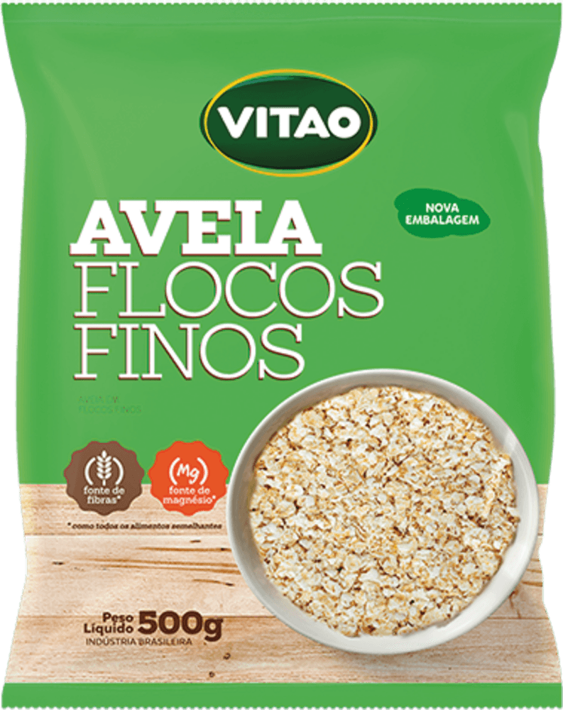 Aveia em Flocos Finos Vitao Pacote 500g
