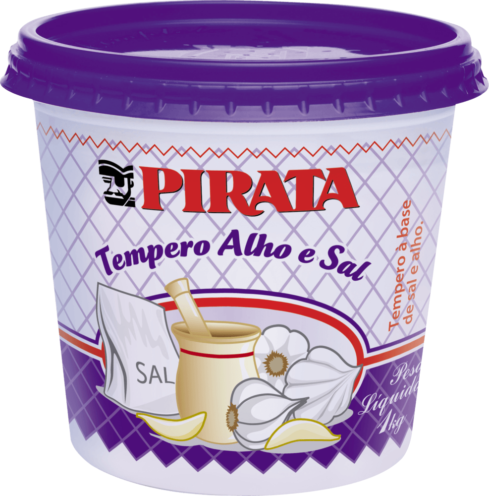 Tempero Pirata Alho E Sal 1kg