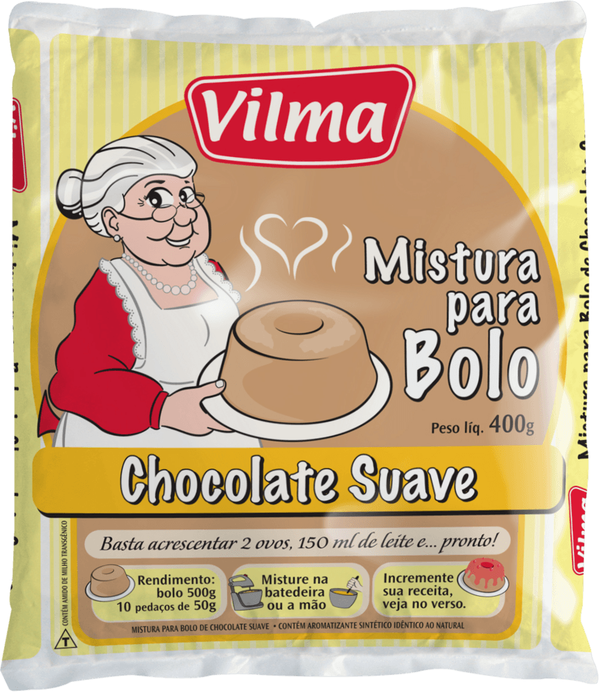 Mistura para Bolo Vilma Chocolate Suave 400g