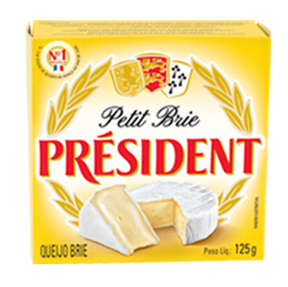 Queijo Brie Francês Président Lata 125 G