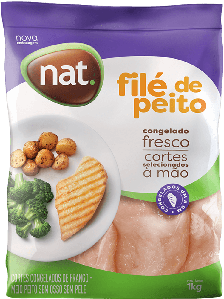 Filé de Peito de Frango Nat Congelado Kg