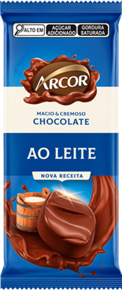 Chocolate ao Leite Arcor Pacote 80g