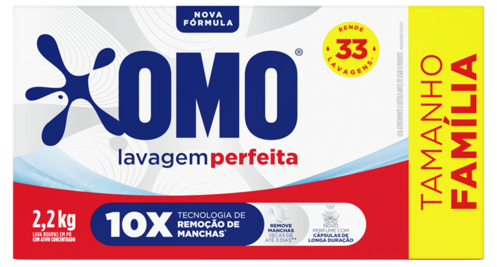 Lava-Roupas em Pó Omo Lavagem Perfeita Caixa 2,2kg Tamanho Família