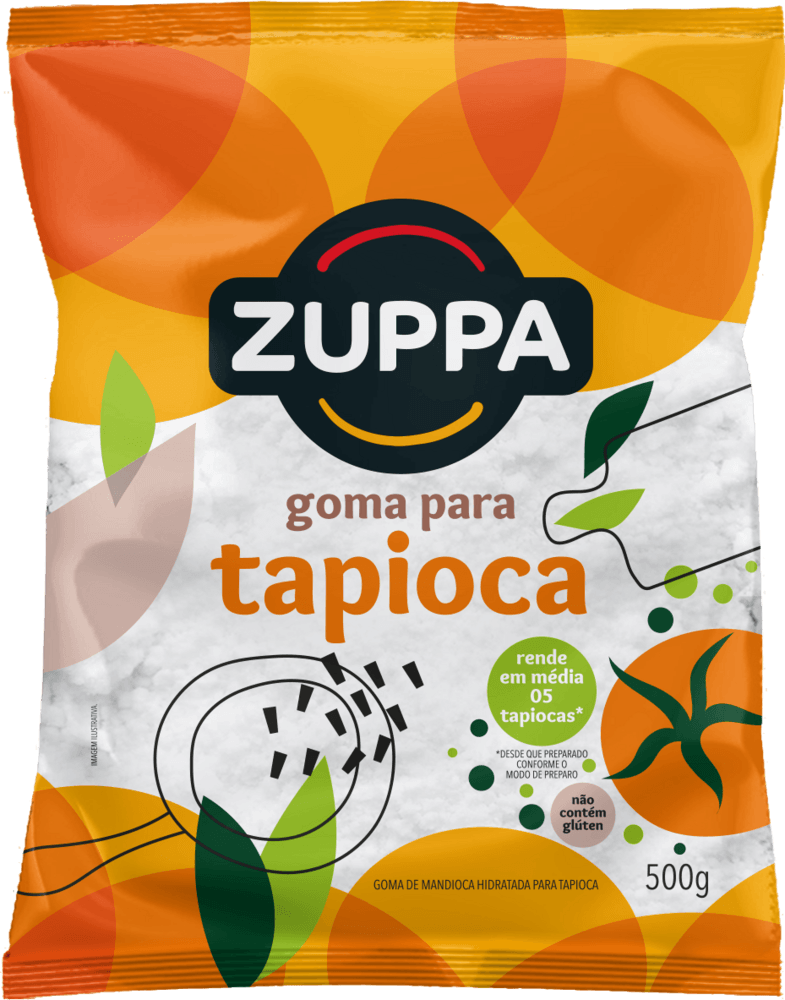 Goma de Mandioca Hidratada para Tapioca Zuppa Pacote 500g