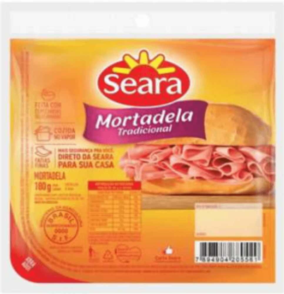 Mortadela tradicional fatiada Seara 180g