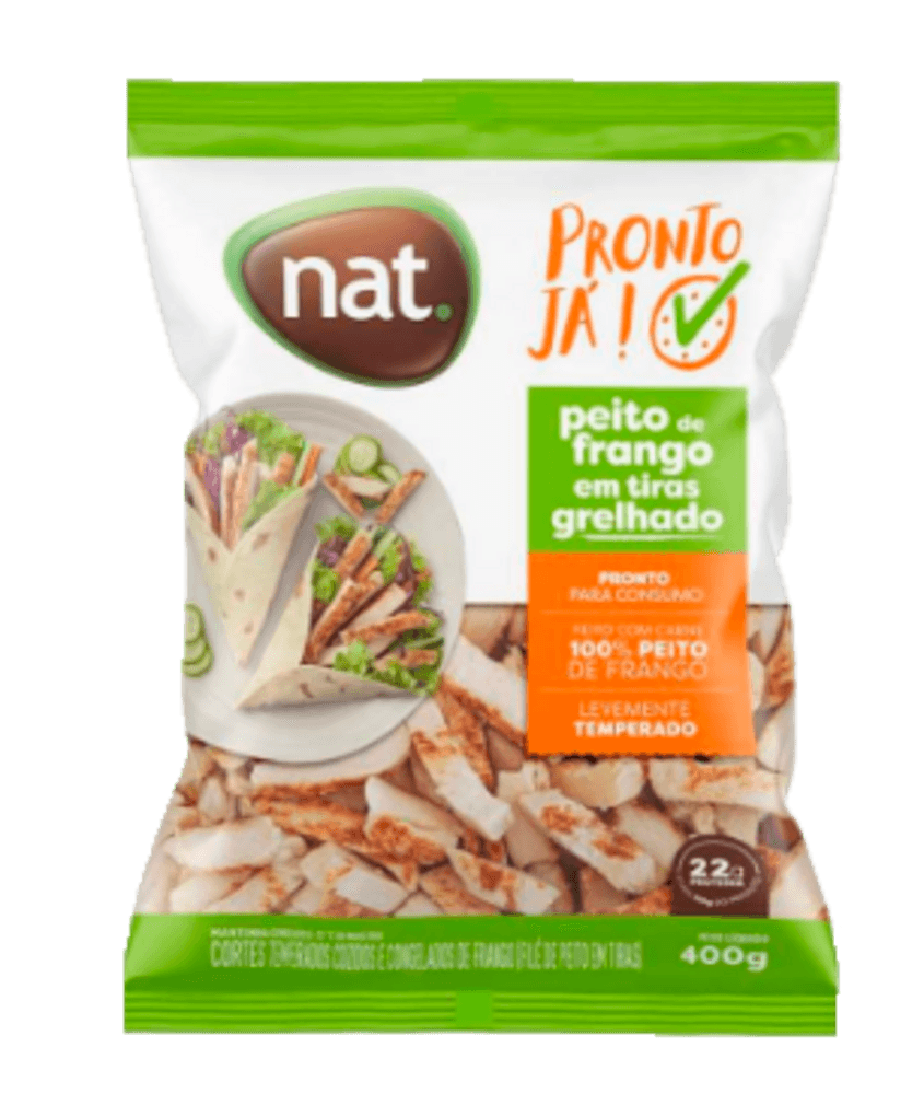 File de Peito Frango NAT Grelhado em Tiras Congelado 400g