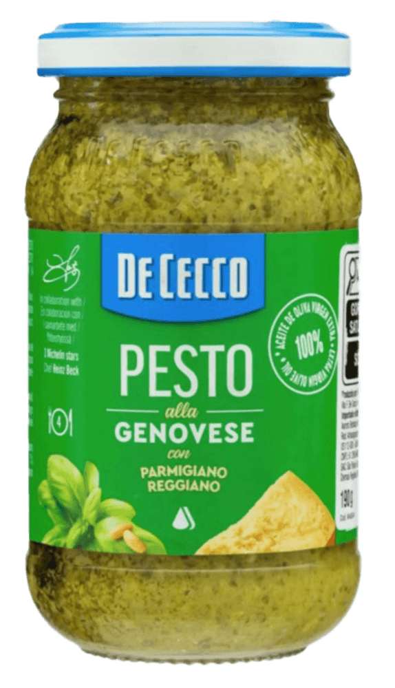 Molho Pesto Alla Genovese com Azeite de Oliva Extra Virgem De Cecco Vidro 190g