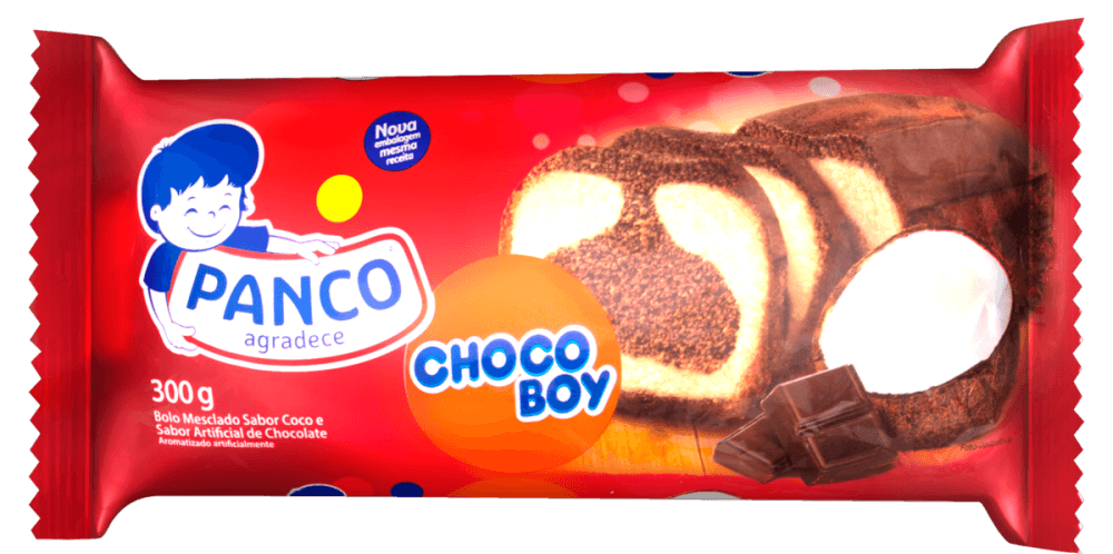 Bolo Mesclado Chocoboy Coco e de Chocolate Panco Pacote 300g