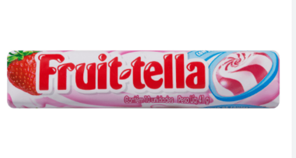 Bala Morango com Creme de Leite Fruit-Tella Pacote 41g