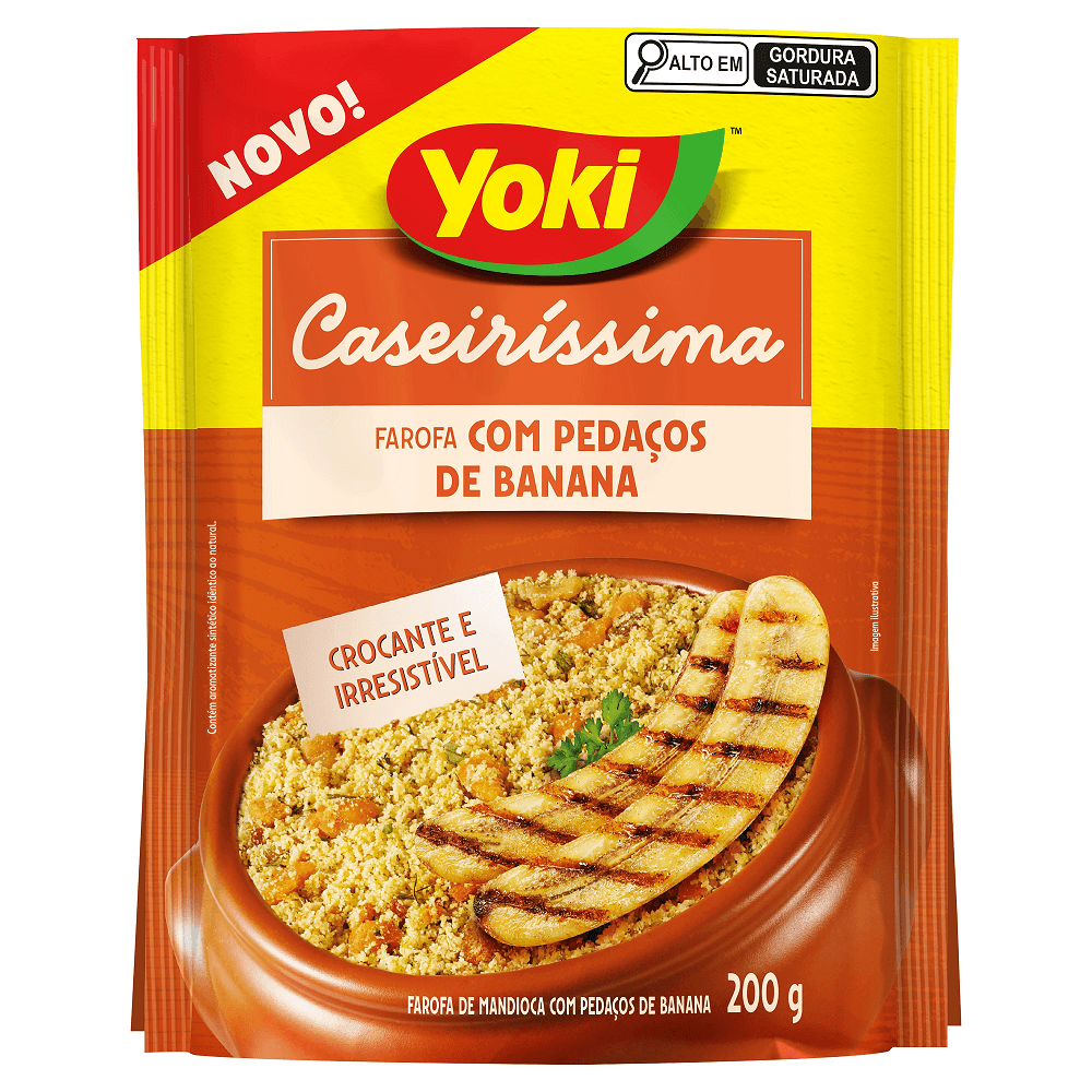 Farofa Yoki com Pedaços de Banana Pacote 200g