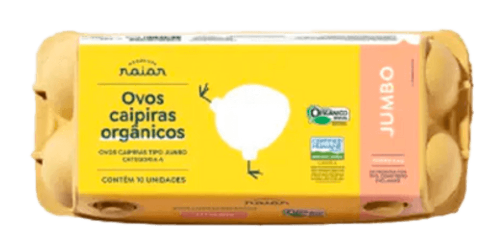 OVO GALINHA CAIPIRA  ORGANICO RAIAR GRANDE 10UN