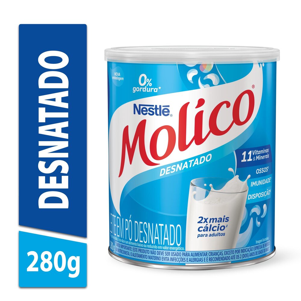 Leite em Pó Molico Desnatado Lata 280g