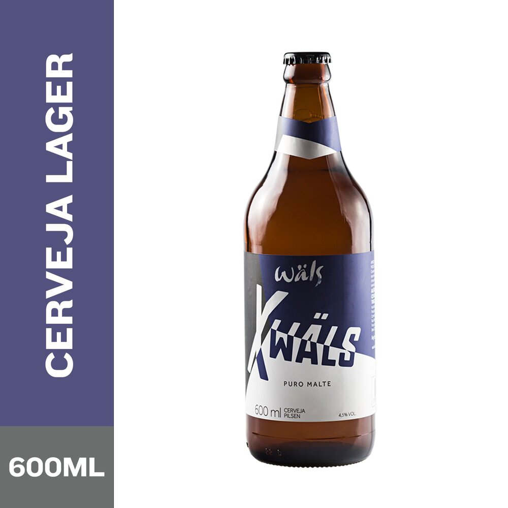 Cerveja X Wäls Puro Malte 600ml Garrafa