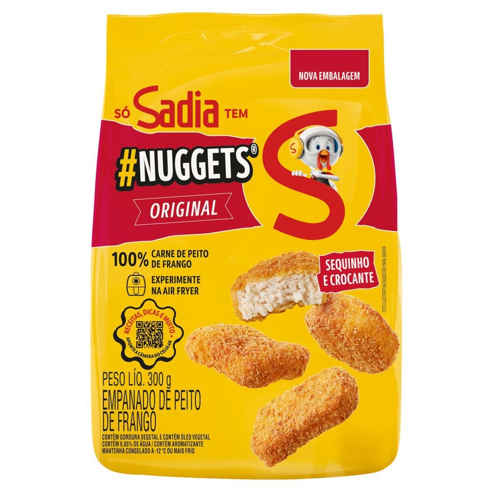 Empanado frango tradicional Nuggets Sadia 300g