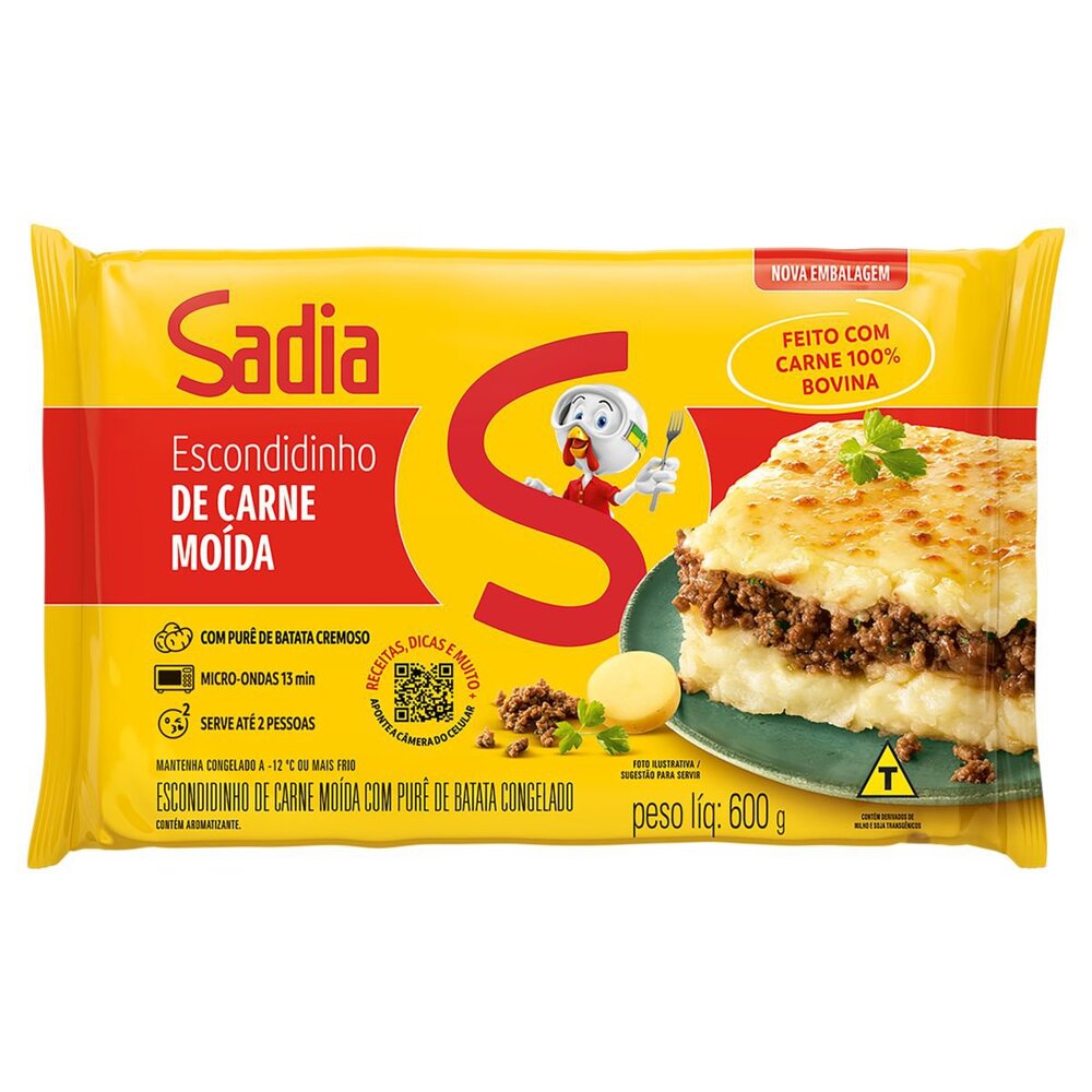 Escondidinho de carne moída e purê de batata 600g Sadia