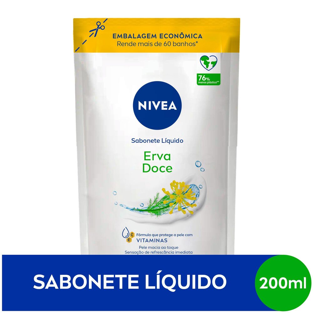 NIVEA Sabonete Líquido Refil Erva Doce 200ml