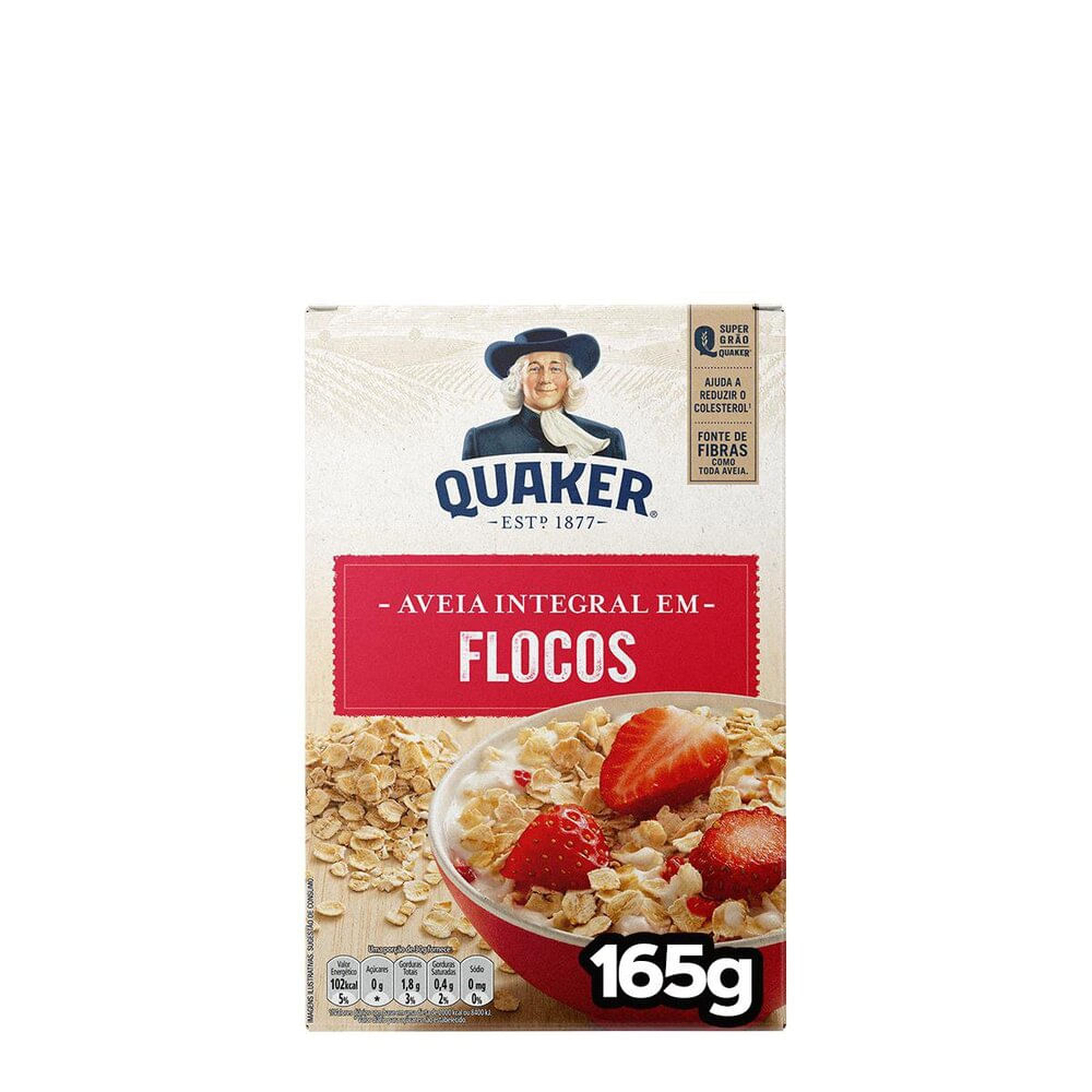 Aveia em flocos regulares Quaker 165g