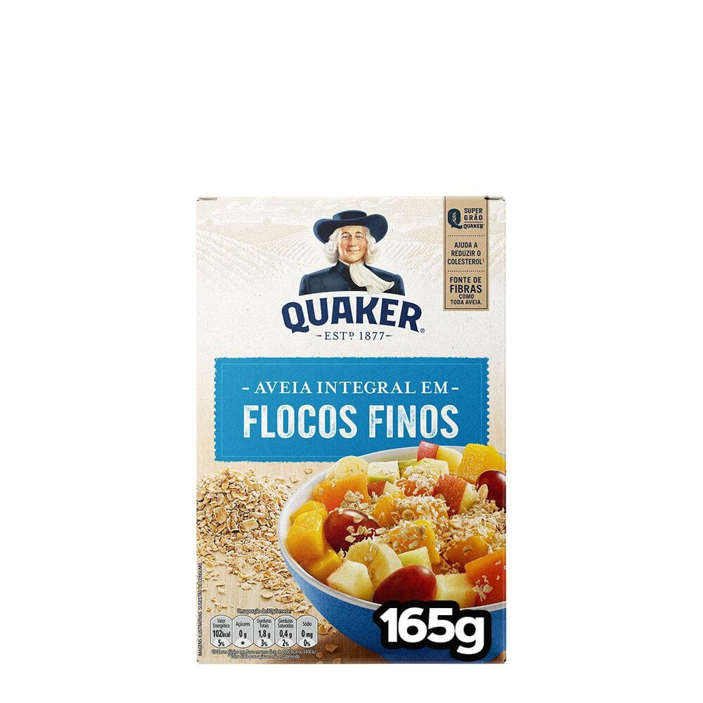 Aveia em flocos finos Quaker 165g