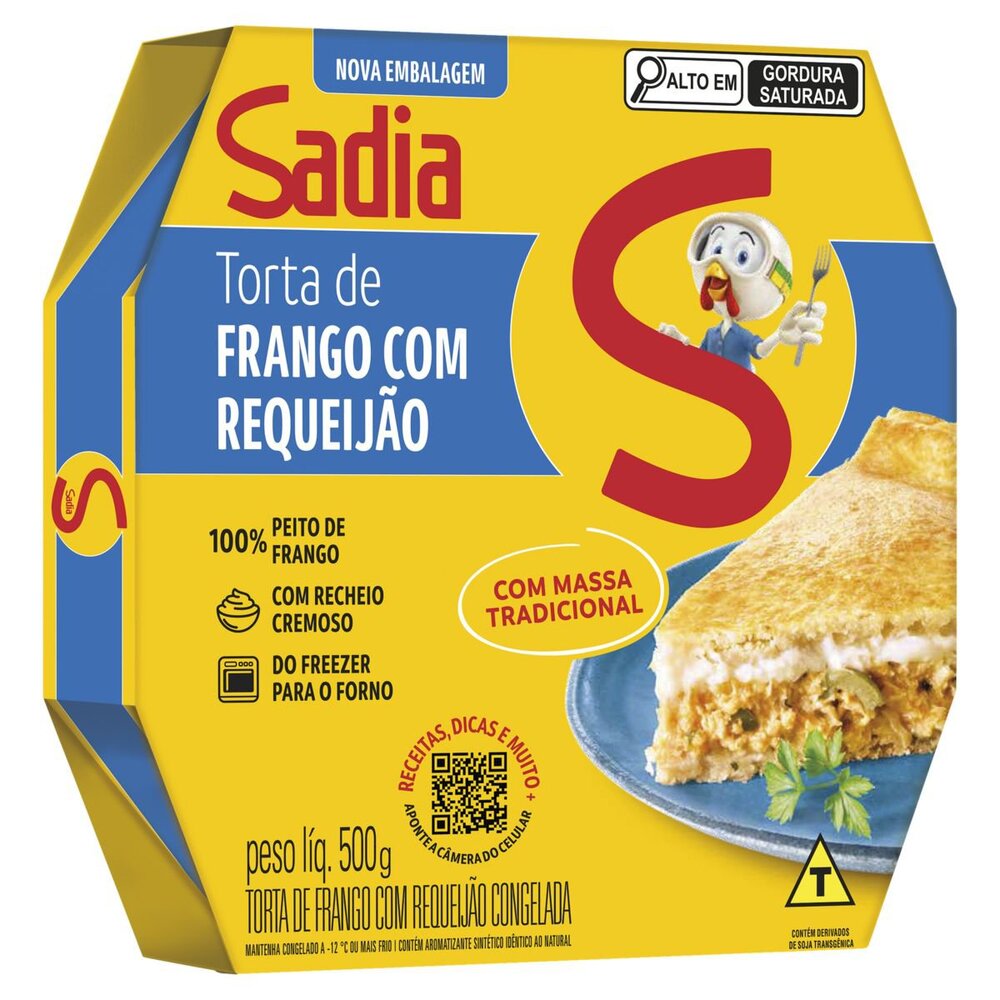 Torta Frango com Requeijão Sadia 500g