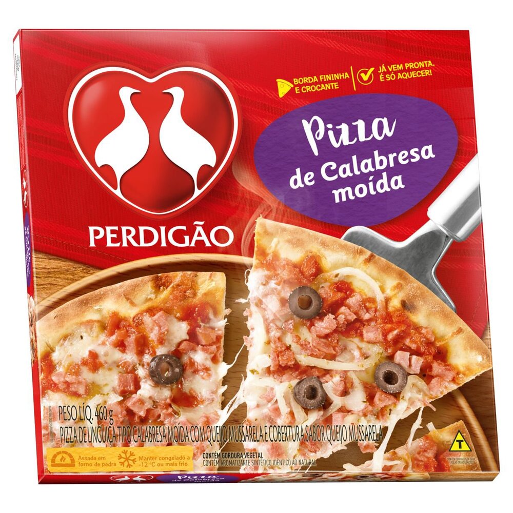 Pizza calabresa moida 460g Perdigão