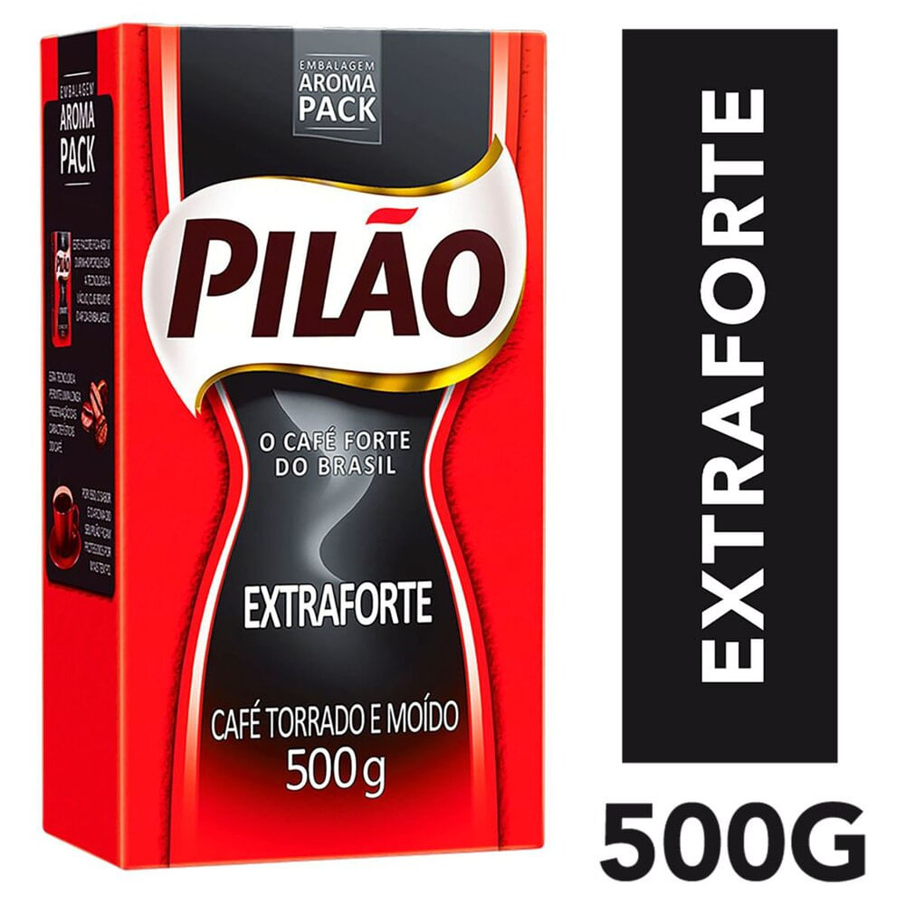 Café Pilão Torrado E Moído Extra Forte Vácuo 500g