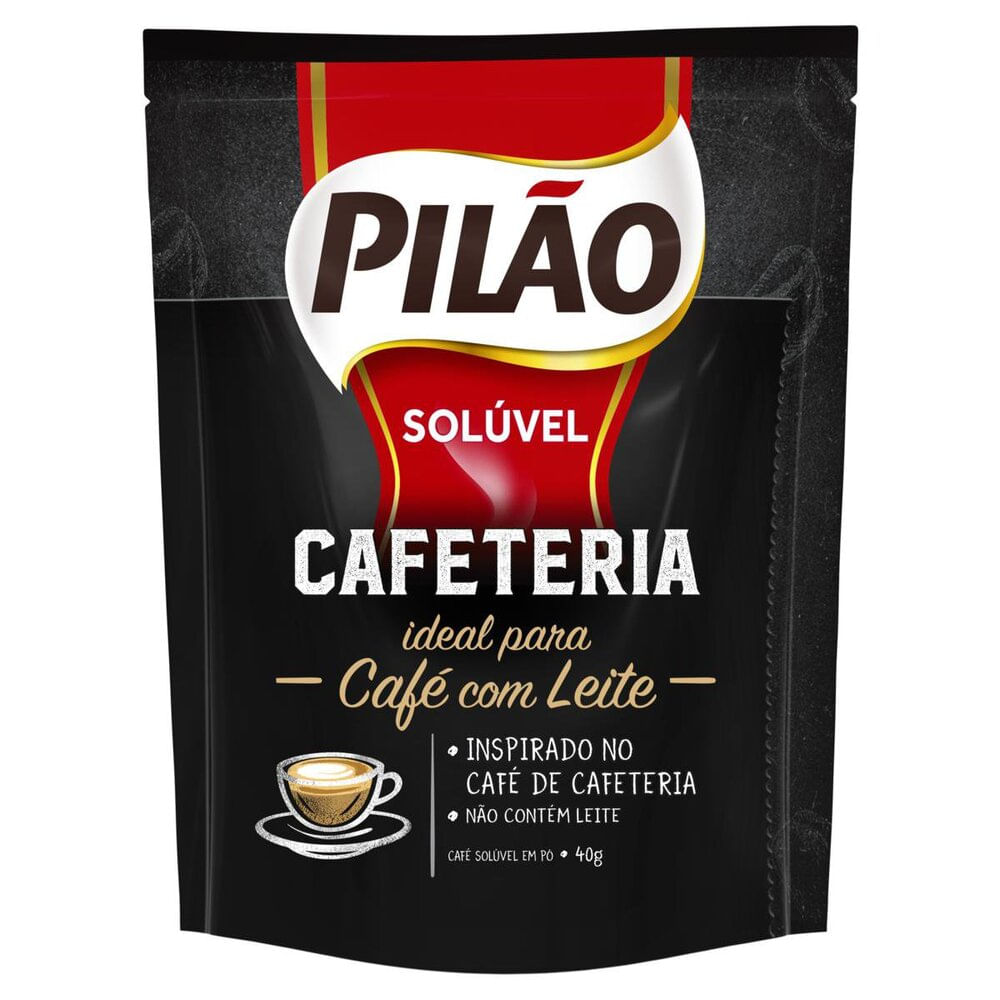 Café Solúvel em Pó Pilão Cafeteria Sachê 40g