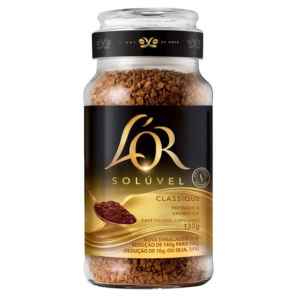 Café Solúvel Liofilizado Classique L'or Vidro 130g
