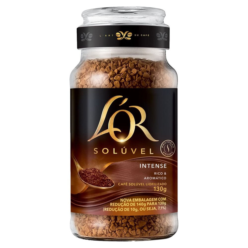 Café Solúvel Liofilizado Intense L'Or Vidro 130G