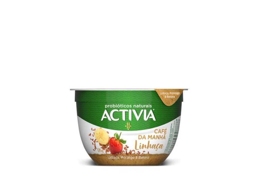 Activia Café da Manhã Morango, Banana e Linhaça 170g