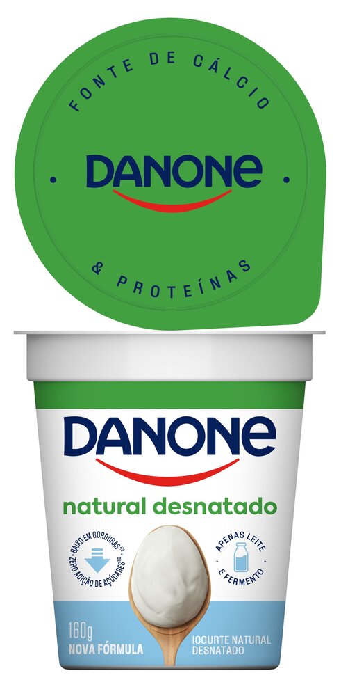 Iogurte Desnatado Natural Danone Copo 160g