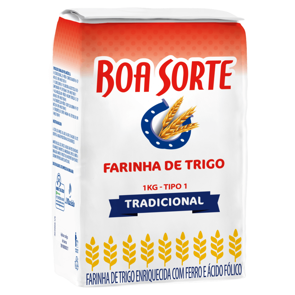 Farinha de Trigo Tipo 1 Tradicional Boa Sorte Pacote 1kg