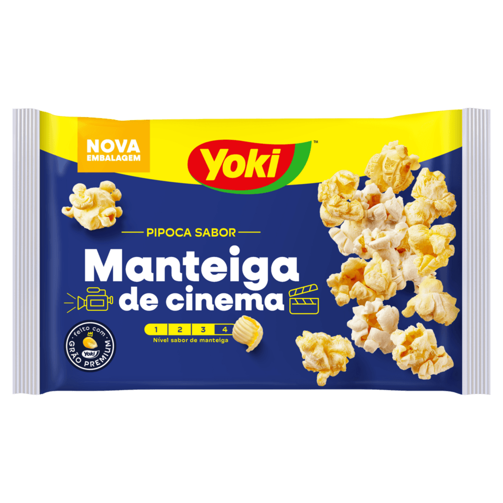 Pipoca para Micro-Ondas Manteiga de Cinema Yoki Pacote 100g