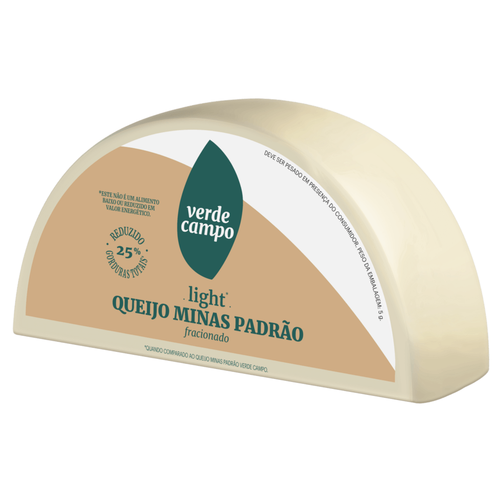 Queijo Minas Padrão Fracionado Light Verde Campo 600g