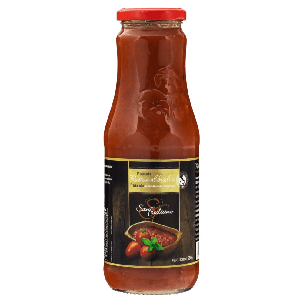 Passata de Tomate Rústica com Manjericão San Frediano Vidro 680g