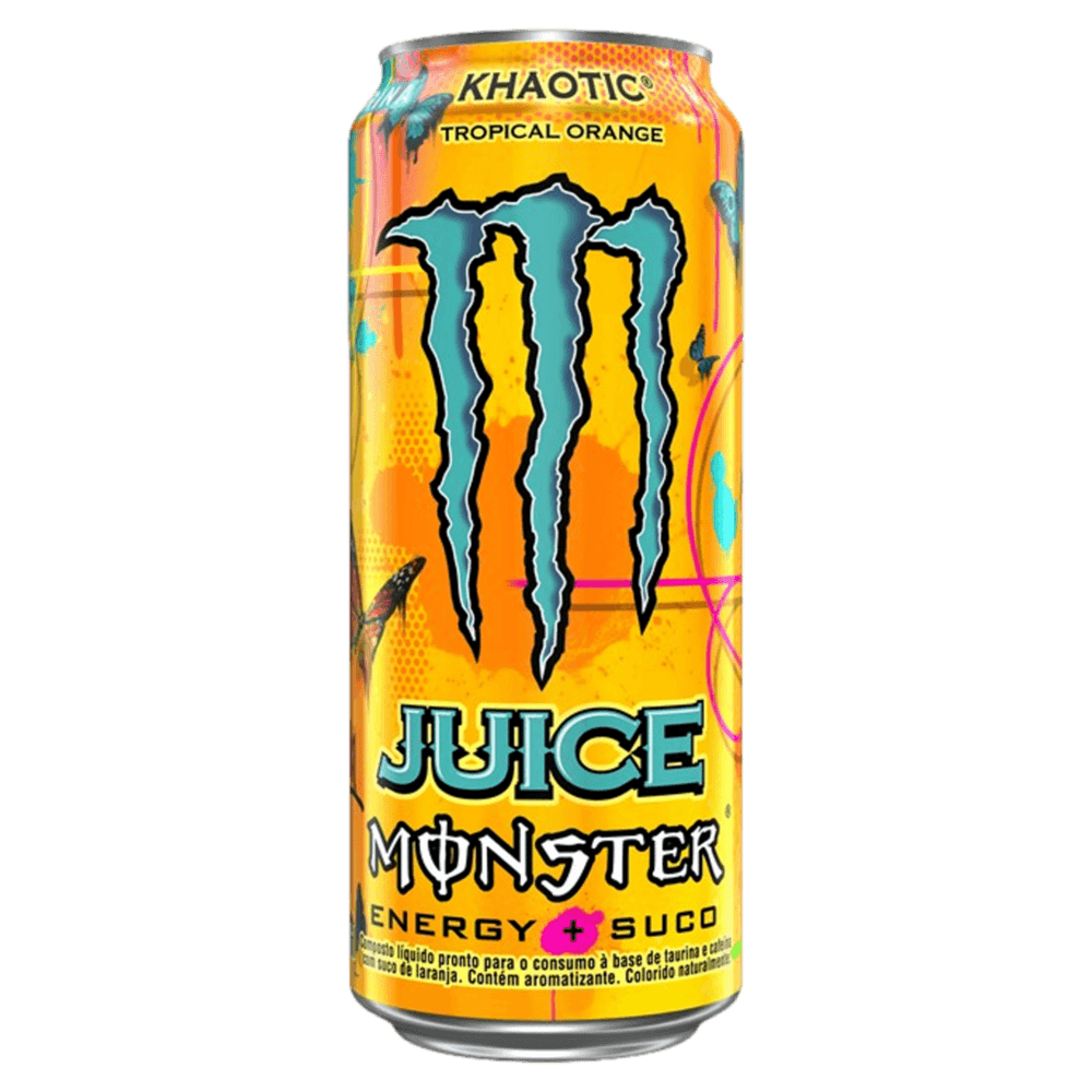 Energético Juice Tropical Orange Monster Khaotic Lata 473ml