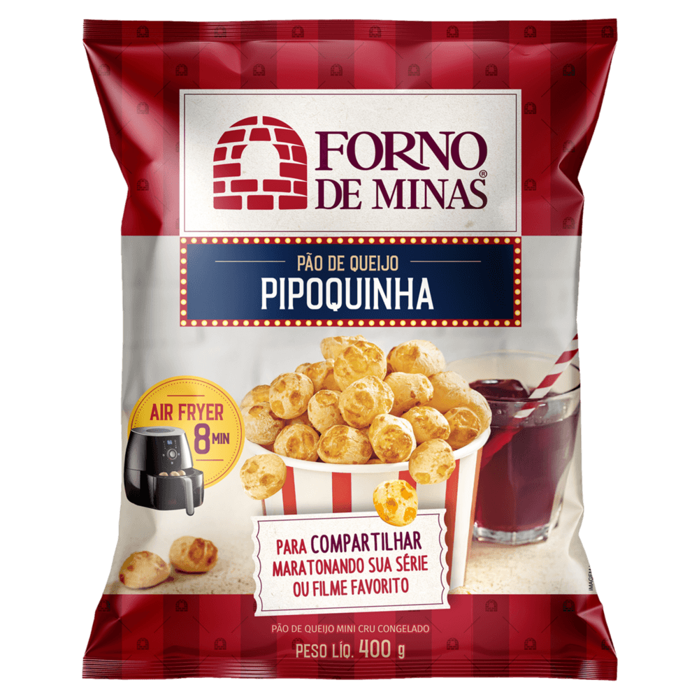 Pipoquinha de Pão de Queijo Congelada Forno de Minas Pacote 400g