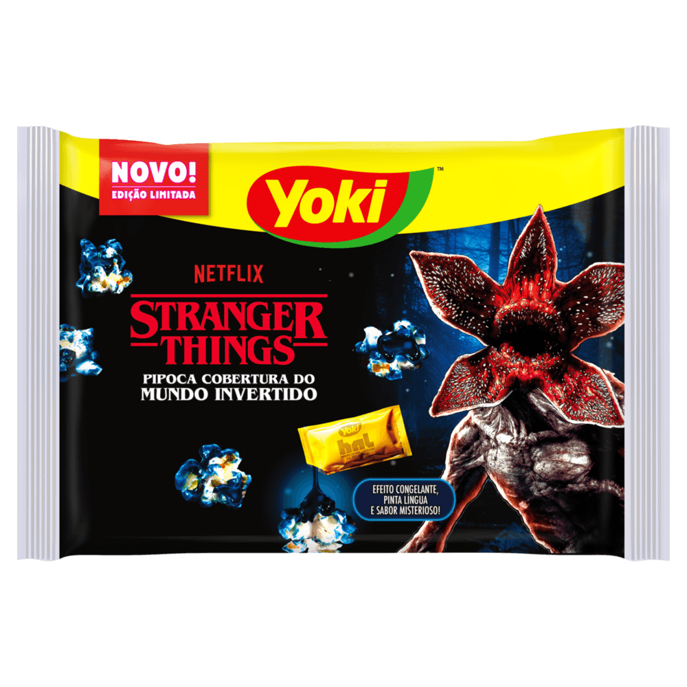 Pipoca para Micro-Ondas Cobertura do Mundo Invertido Stranger Things Yoki Pacote 140g