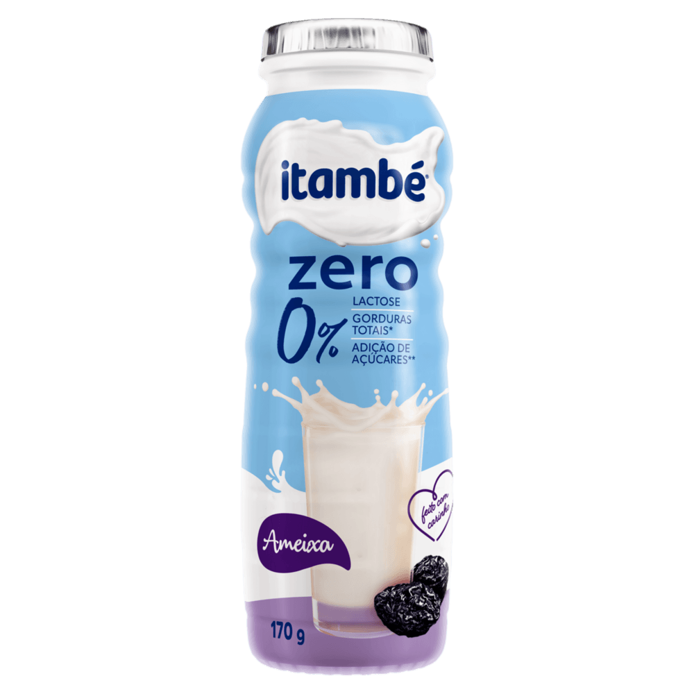 Iogurte Desnatado Ameixa Zero Lactose Itambé Frasco 170g