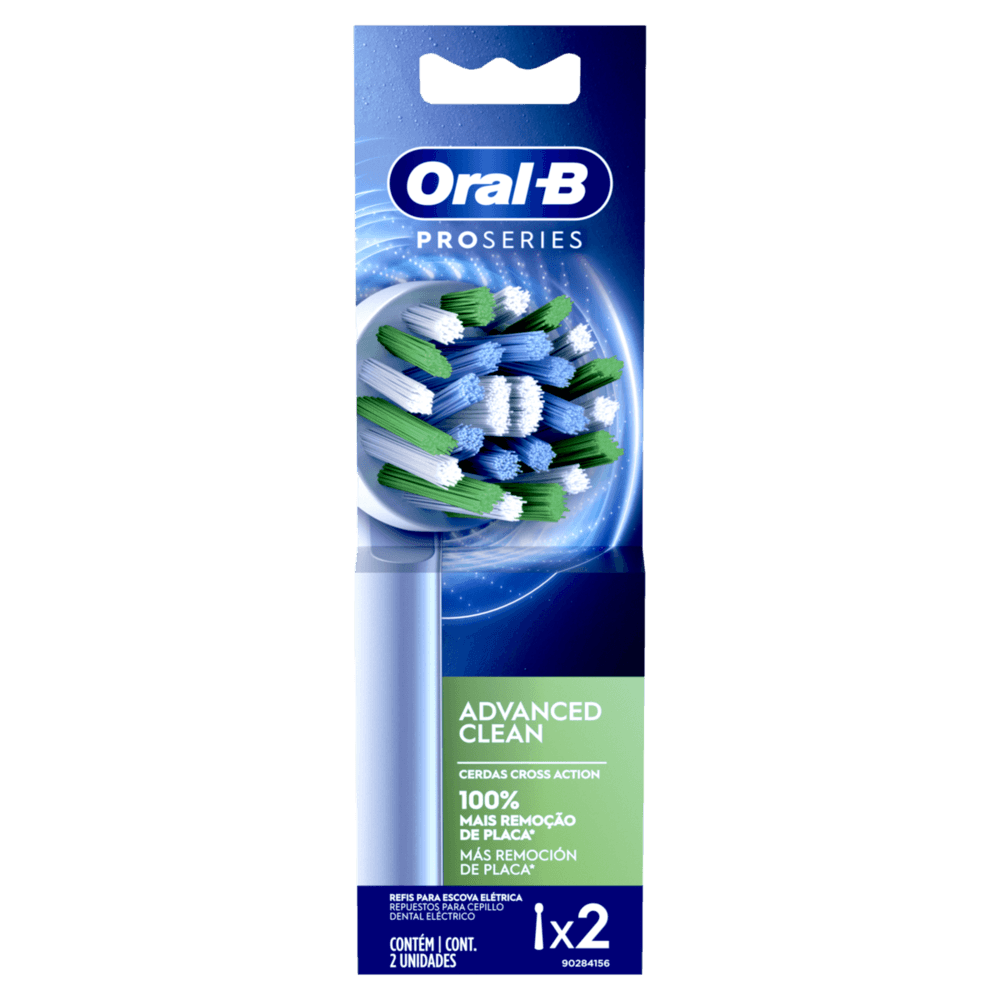 Refil Escova Dental Elétrica Pro Series Oral-B Advanced Clean 2 Unidades