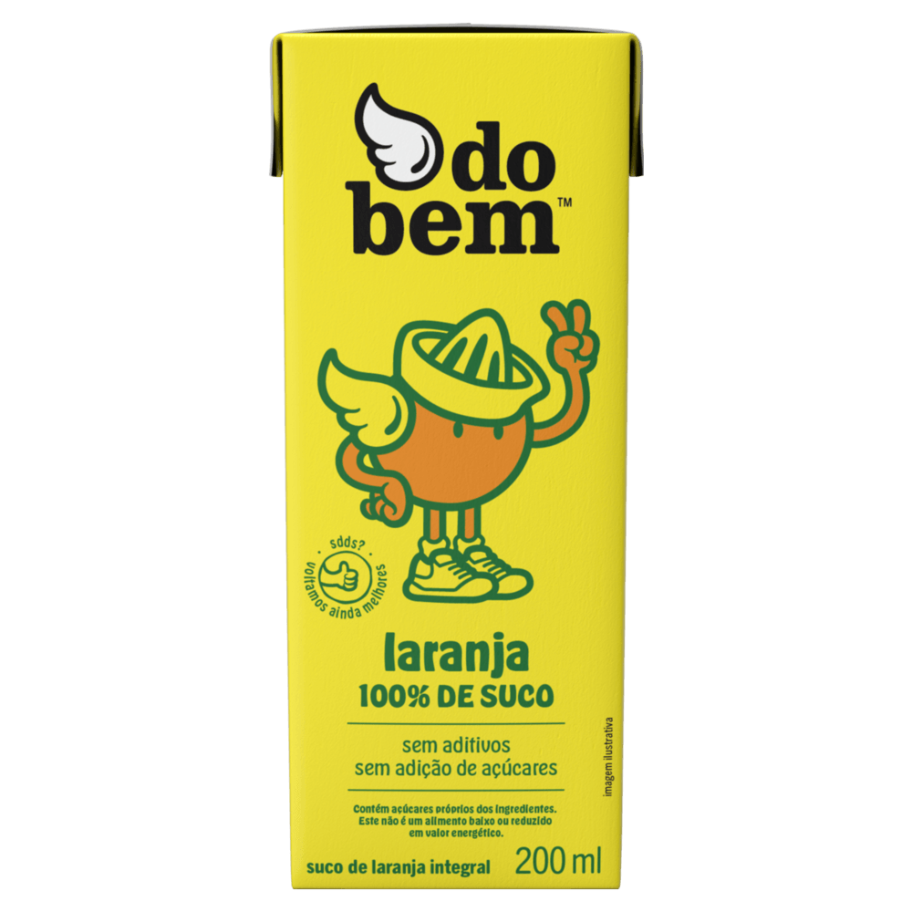 Suco Integral Laranja Do Bem Caixa 200ml