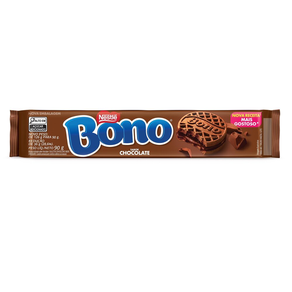 Biscoito Recheado BONO Chocolate 90g