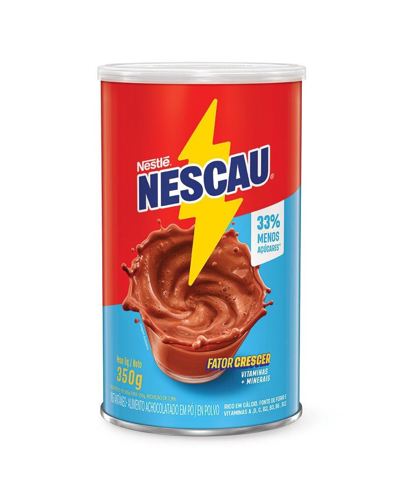 Achocolatado em Pó NESCAU Cilíndrico 33% menos açúcares 350g